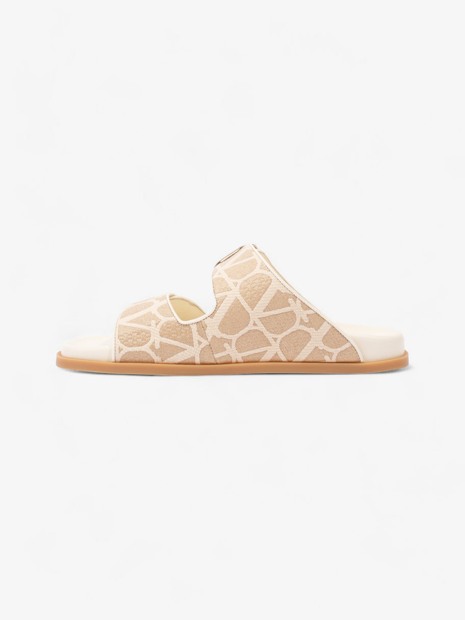 Valentino Toile Iconographe Slip-On Slides Beige / White Fabric EU 39 UK 6 Image 3