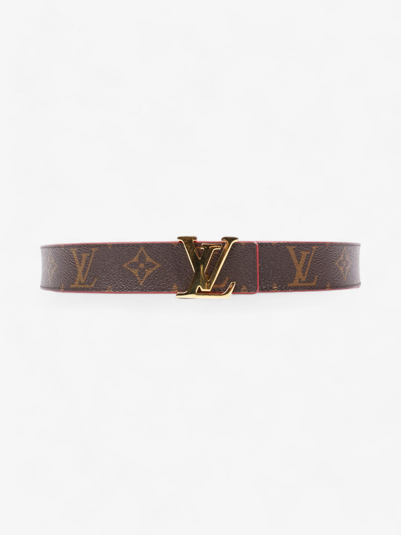  Louis Vuitton LV Initials Reversible Belt Monogram / Red Coated Canvas 75cm 30