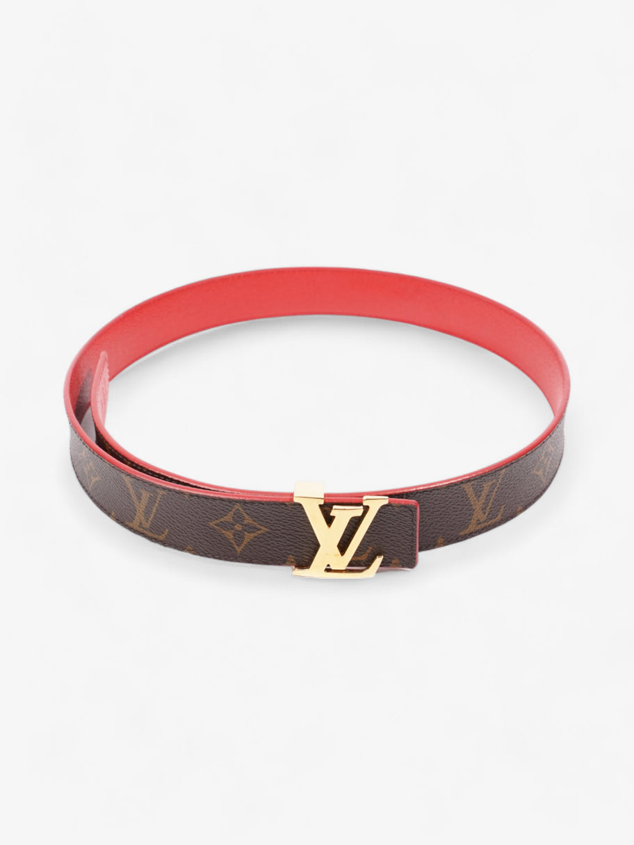 Louis Vuitton LV Initials Reversible Belt Monogram / Red Coated Canvas 75cm 30