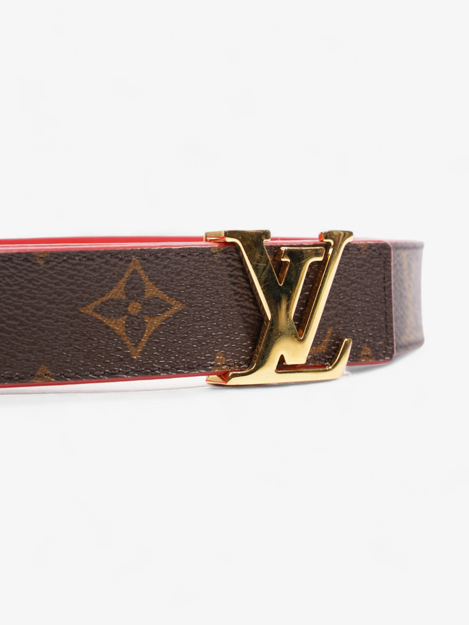 Louis Vuitton LV Initials Reversible Belt Monogram / Red Coated Canvas 75cm 30