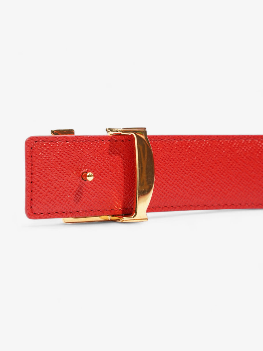 Louis Vuitton LV Initials Reversible Belt Monogram / Red Coated Canvas 75cm 30