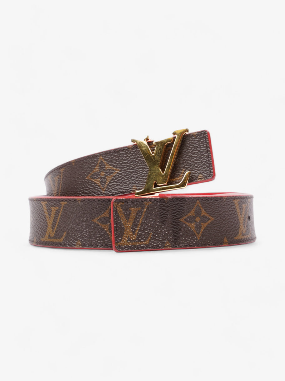 Louis Vuitton LV Initials Reversible Belt Monogram / Red Coated Canvas 75cm 30