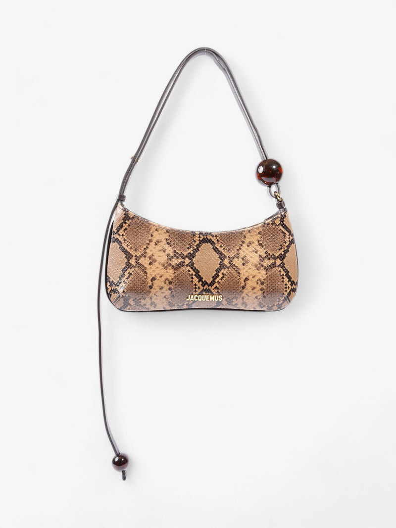  Jacquemus Le Bisou Perle Snake Brown Leather