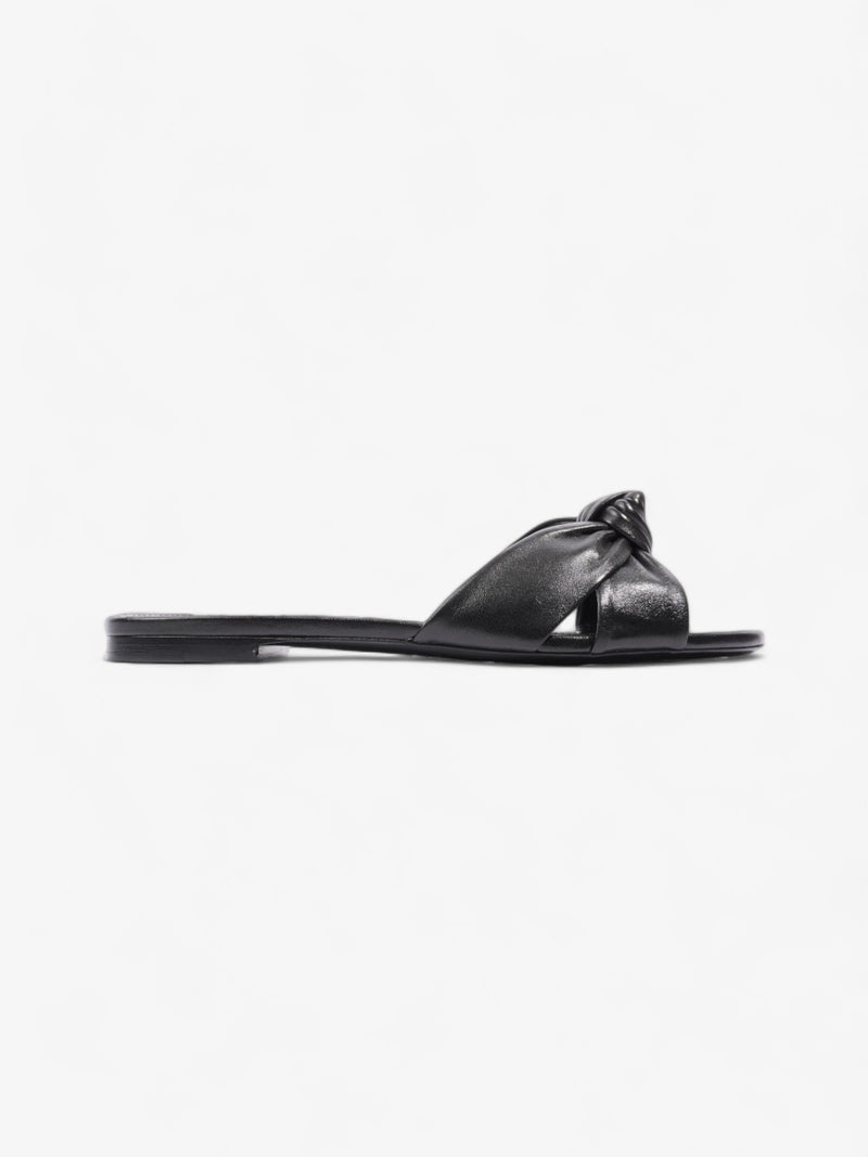  Saint Laurent Bianca Sandals Black Leather EU 39 UK 6