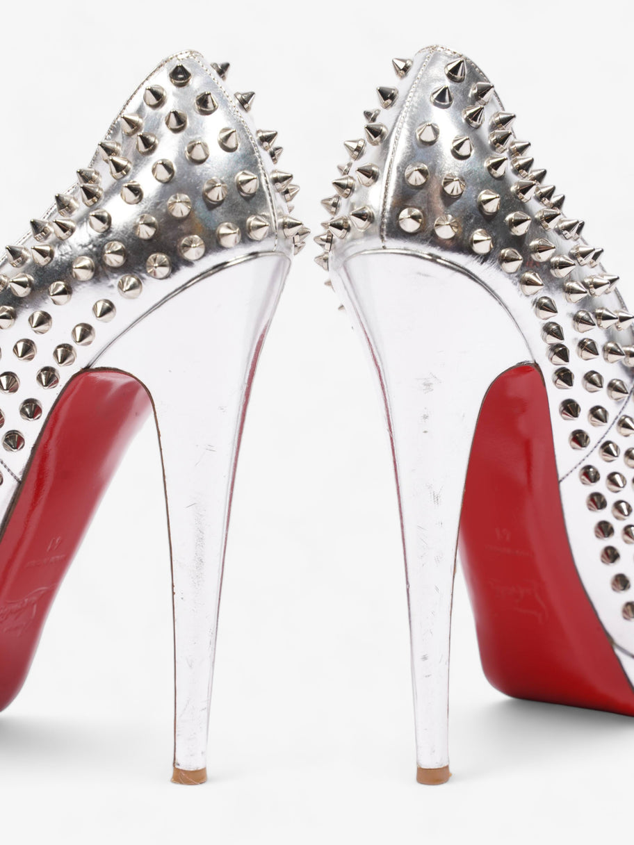 Christian Louboutin Platform Spiked Heel 150 Silver Leather EU 41 UK 8 Image 9