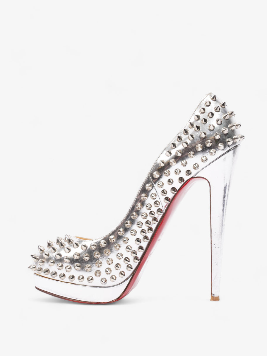 Christian Louboutin Platform Spiked Heel 150 Silver Leather EU 41 UK 8 Image 3