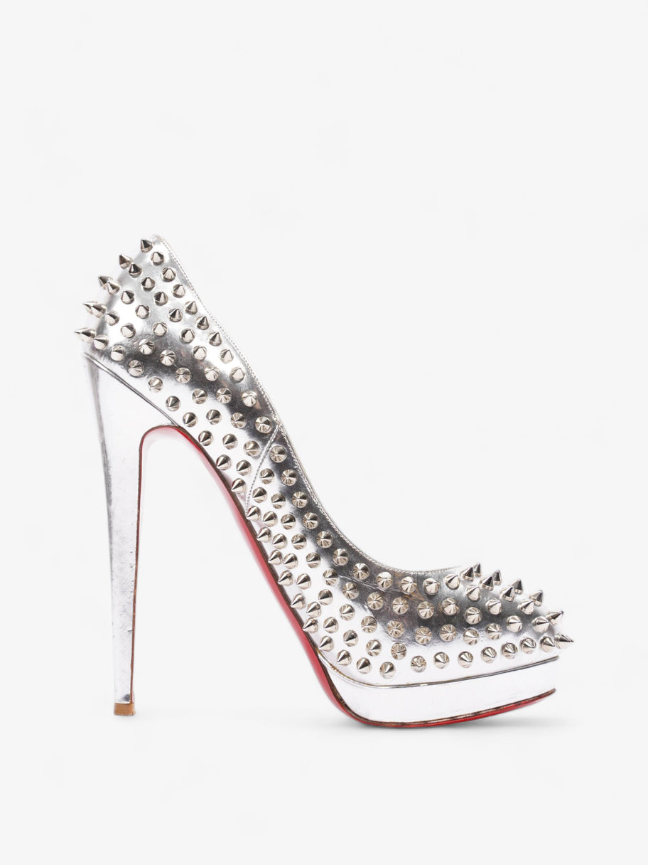 Christian Louboutin Platform Spiked Heel 150 Silver Leather EU 41 UK 8 Image 4