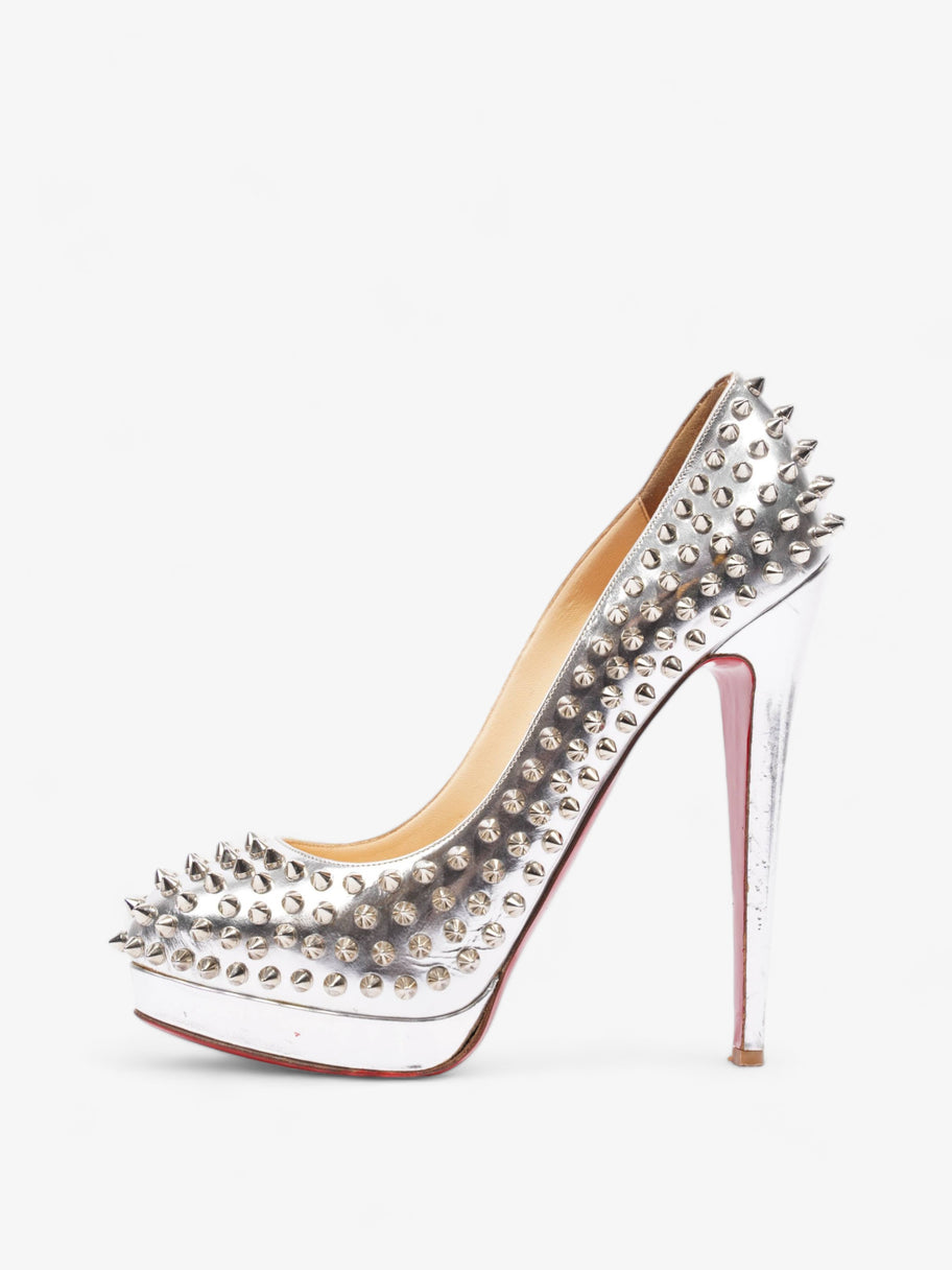 Christian Louboutin Platform Spiked Heel 150 Silver Leather EU 41 UK 8 Image 5