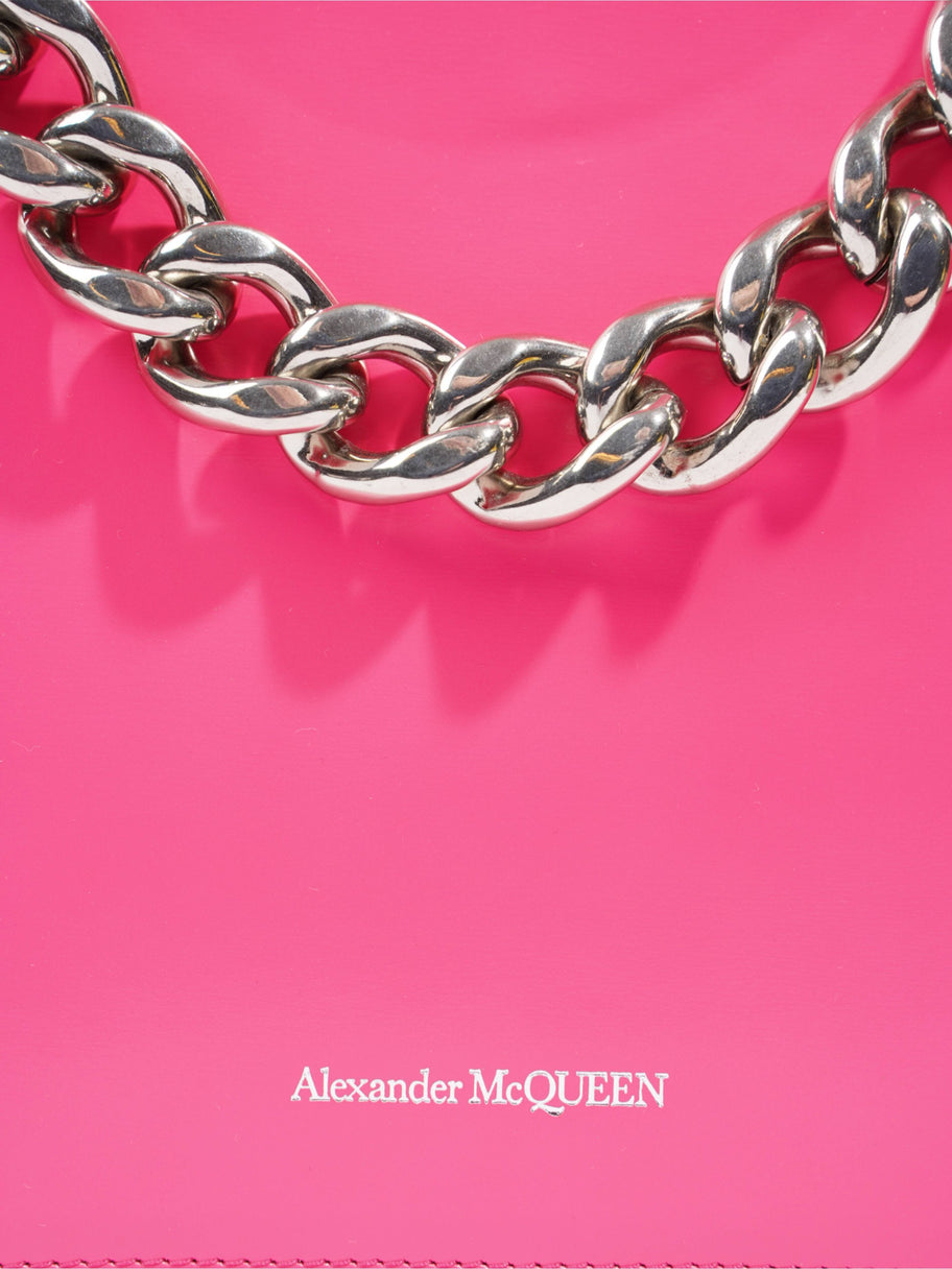 Alexander McQueen Four Ring Top Handle Neon Pink Leather Image 22