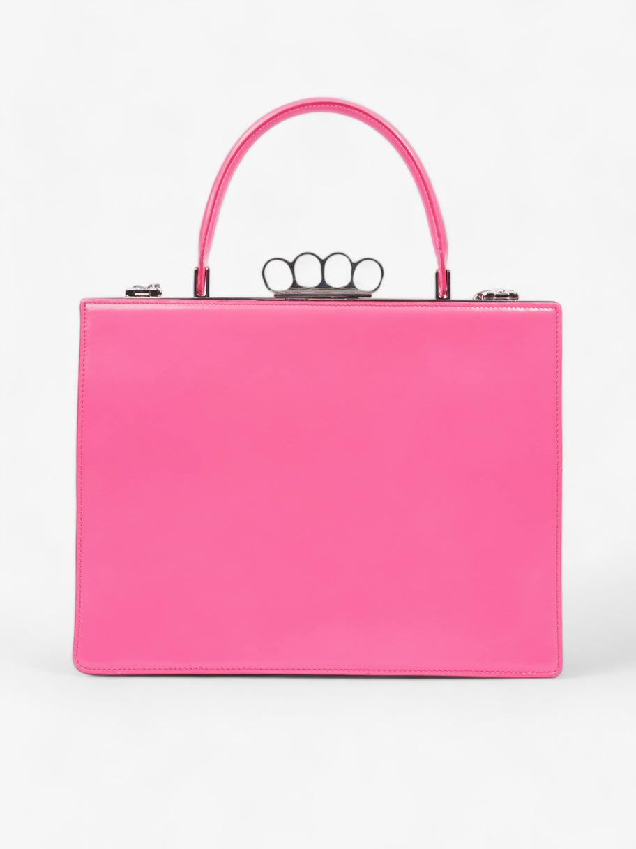 Alexander McQueen Four Ring Top Handle Neon Pink Leather Image 17