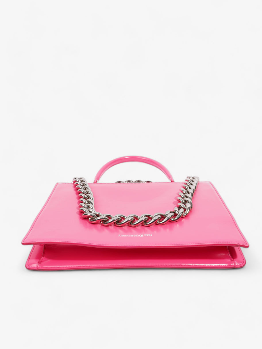 Alexander McQueen Four Ring Top Handle Neon Pink Leather Image 13