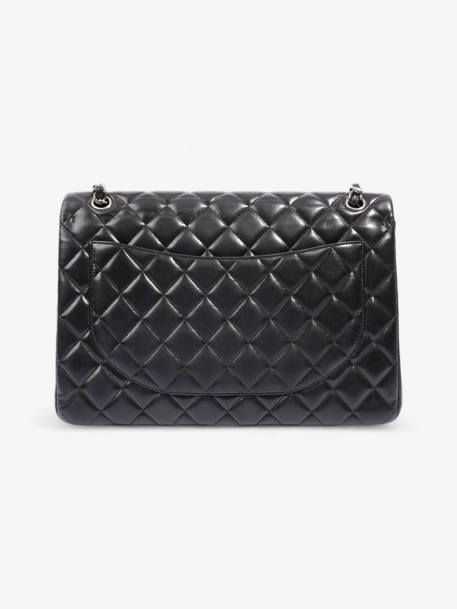 Chanel Classic Double Flap Black Lambskin Leather Maxi Image 4