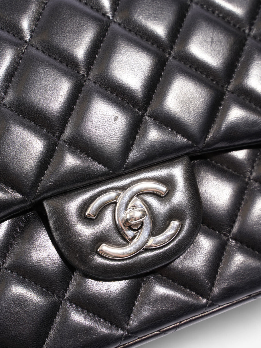 Chanel Classic Double Flap Black Lambskin Leather Maxi Image 7