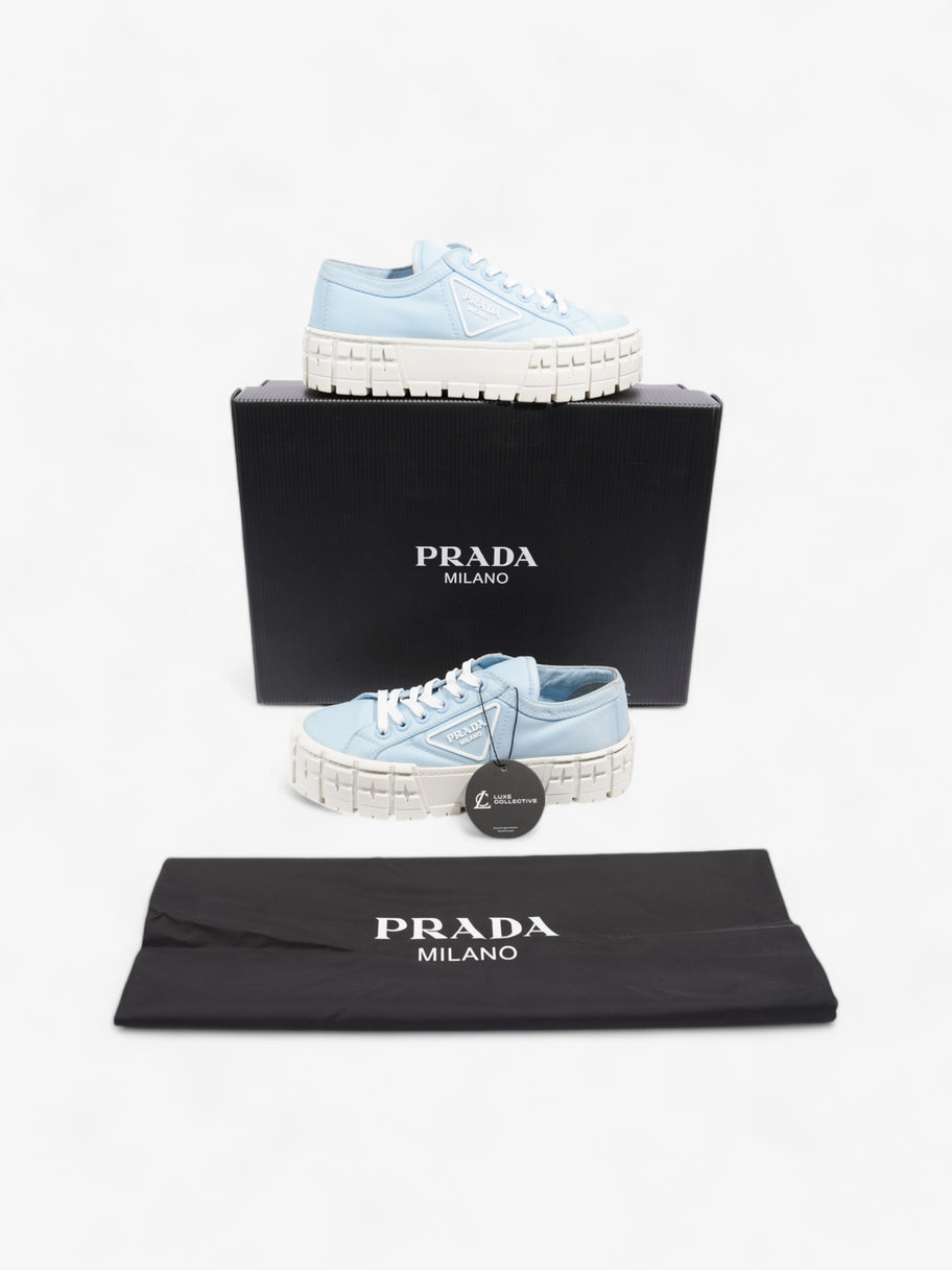 Prada Double Wheel Re-Nylon Sneakers Light blue / White Re Nylon EU 37.5 UK 4.5 Image 9