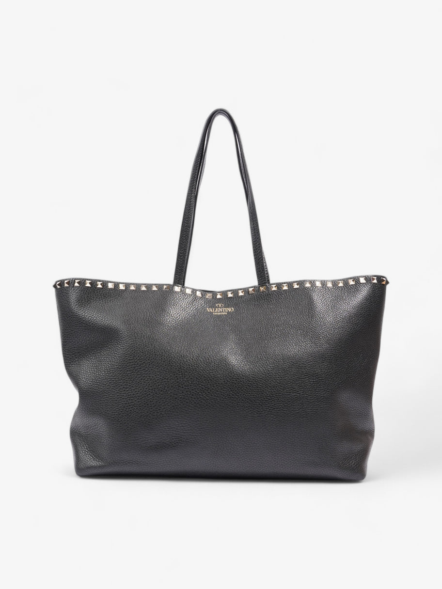 Valentino Rockstud Tote Black Leather Large Image 1