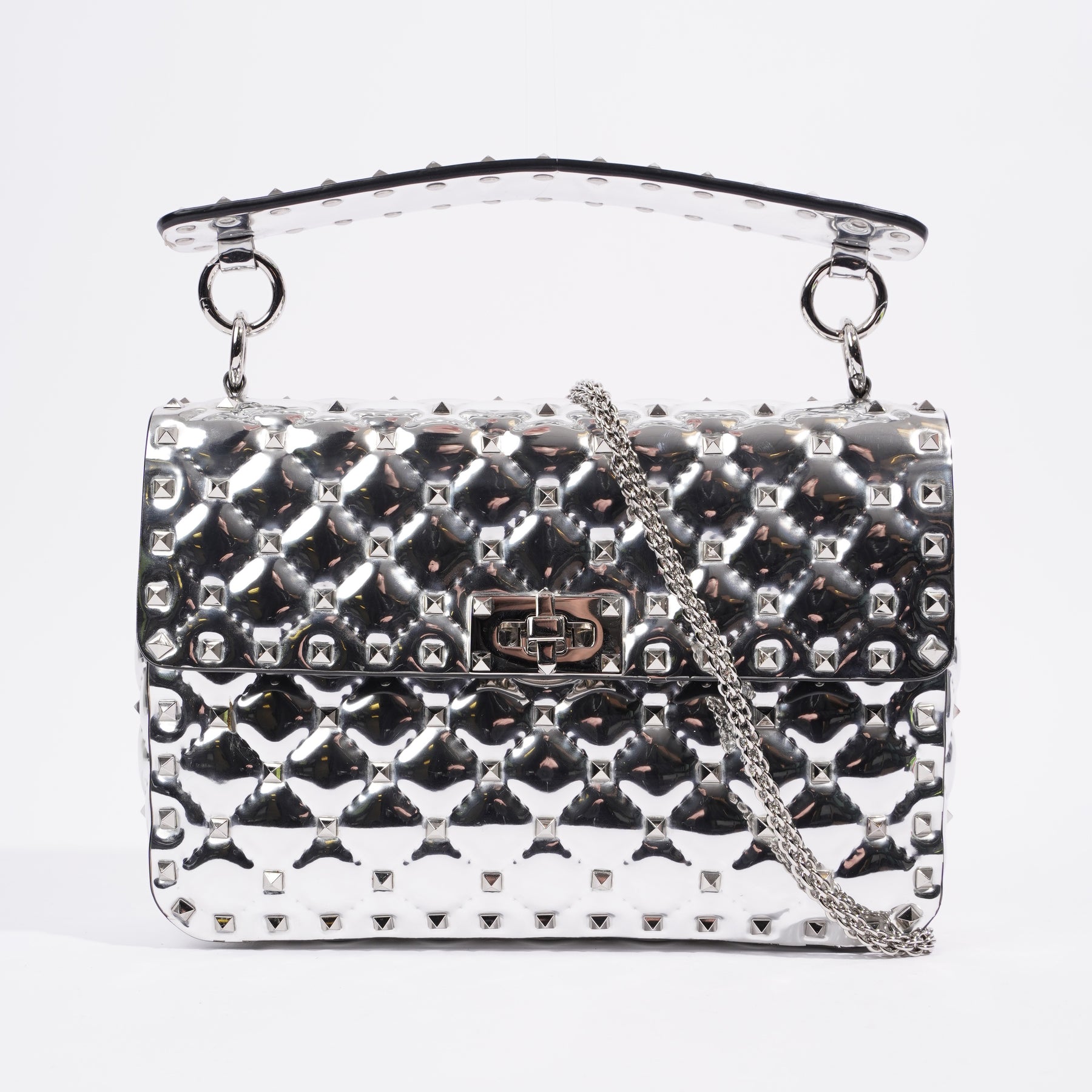 Valentino silver 2025 rockstud bag