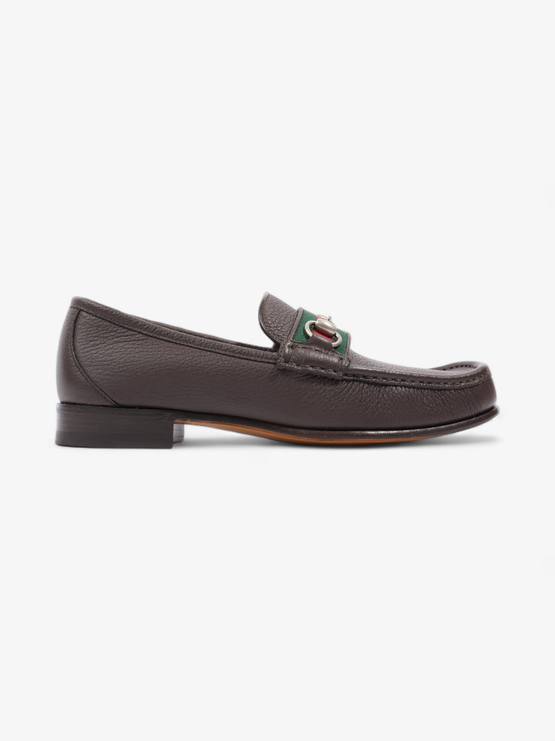  Gucci Horsebit Loafers Brown / Green / Red Leather EU 40.5 UK 6.5