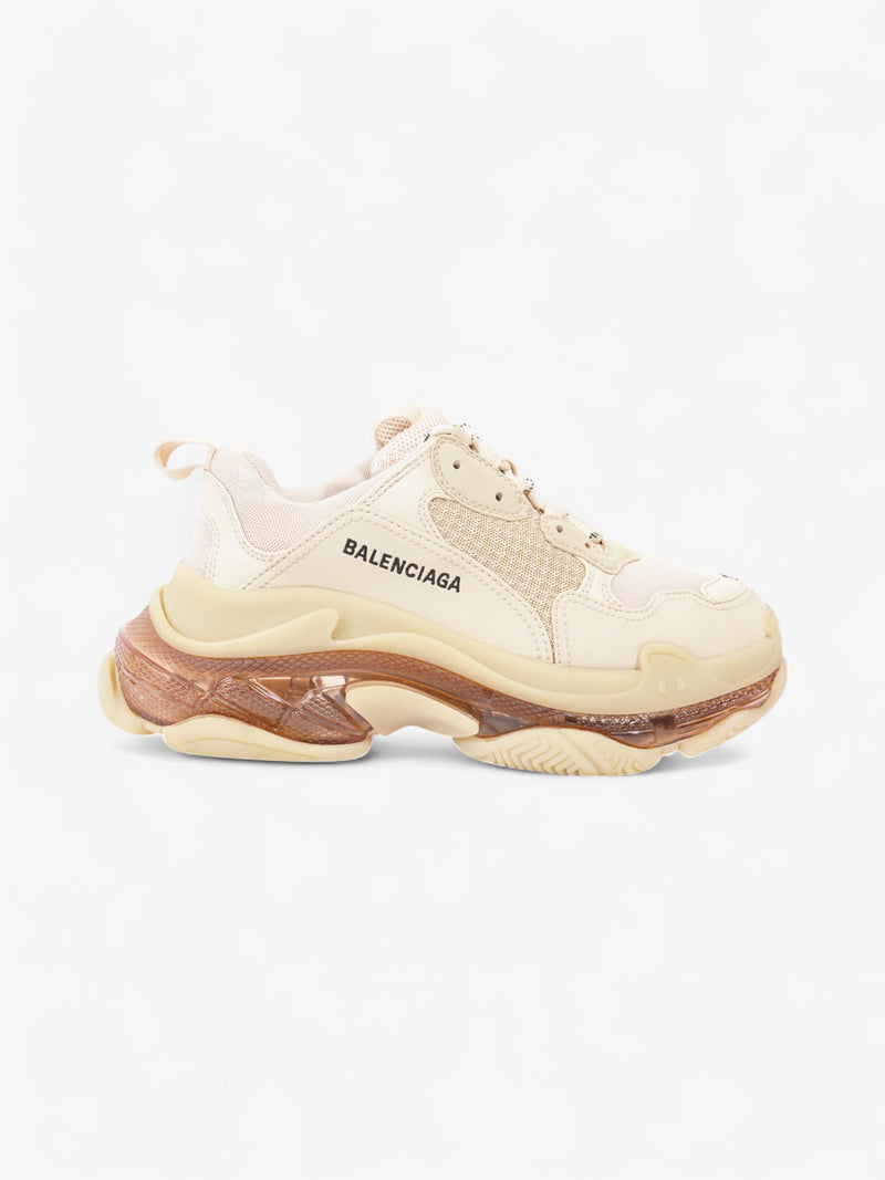  Balenciaga Triple S Beige Clear Sole Mesh EU 39 UK 6