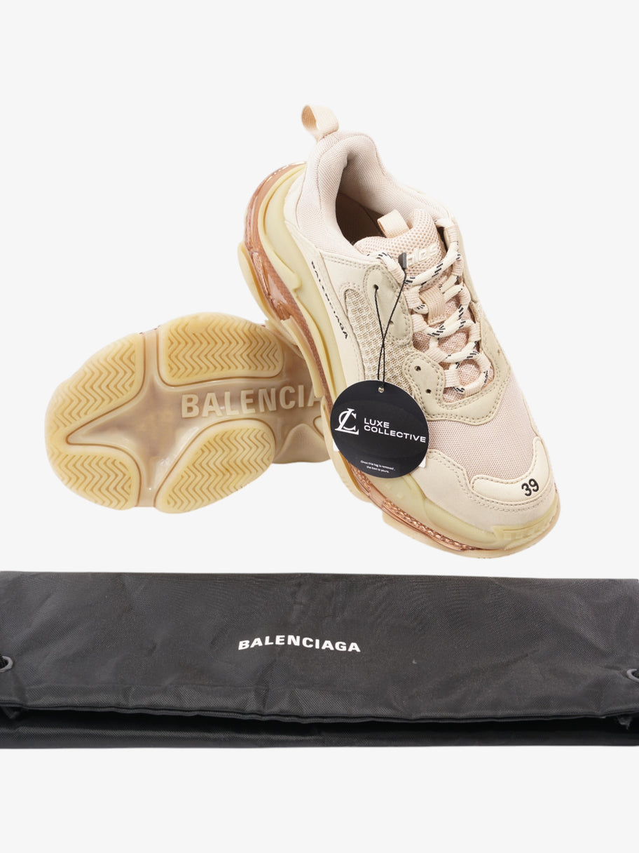 Balenciaga Triple S Beige Clear Sole Mesh EU 39 UK 6 Image 9