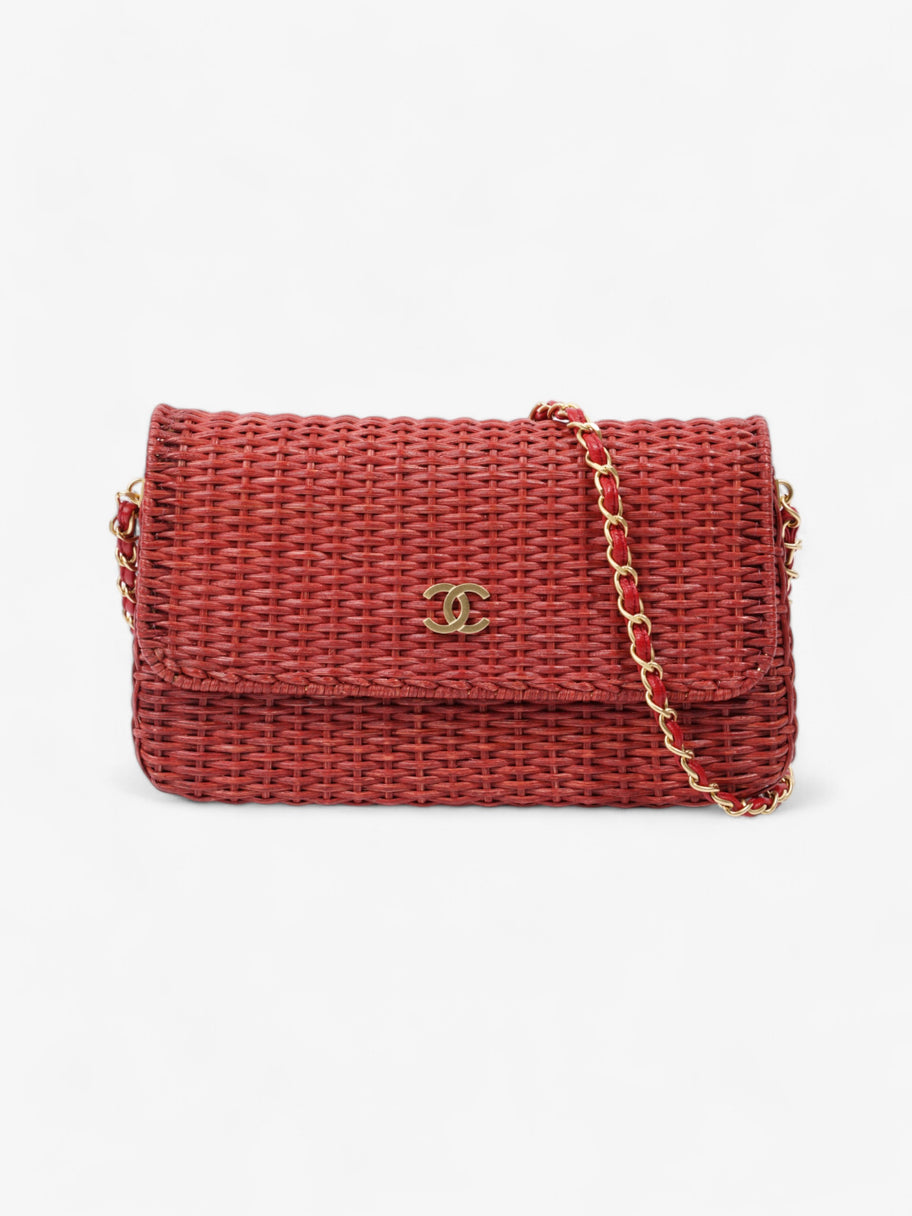 Chanel Classic Flap Red Wicker Image 1