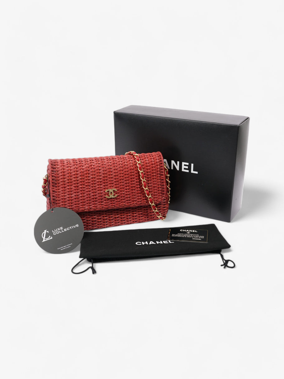 Chanel Classic Flap Red Wicker Image 10