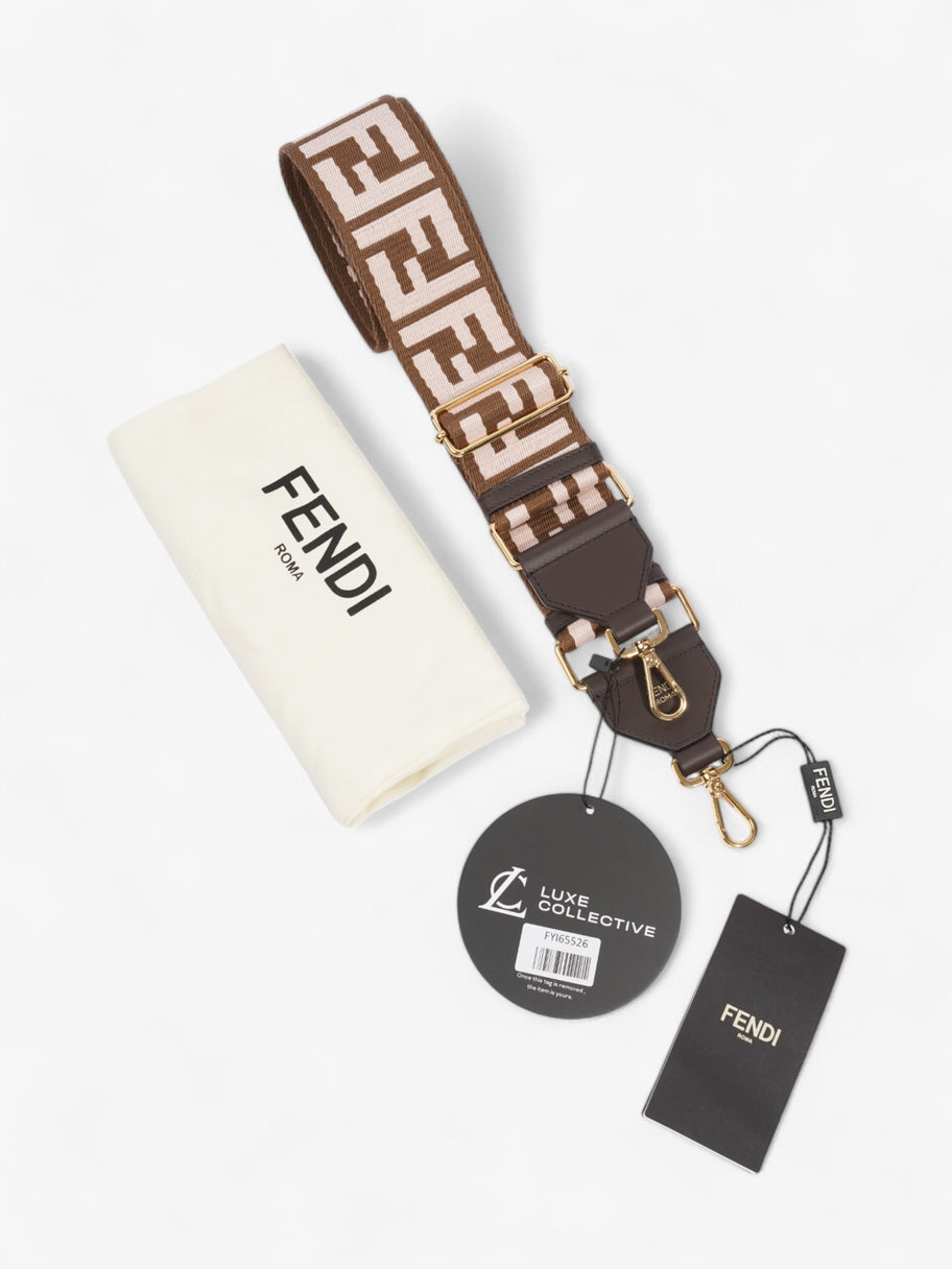 Fendi Strap You Brown / Light Pink / Gold Canvas Image 5