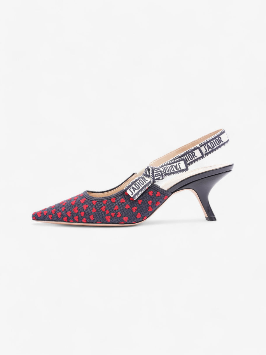 Christian Dior J'Adior Slingback Pump 65 Navy / Red Technical Fabric EU 41.5 UK 8.5 Image 5