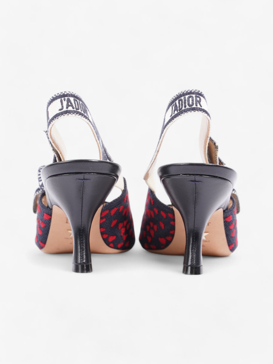 Christian Dior J'Adior Slingback Pump 65 Navy / Red Technical Fabric EU 41.5 UK 8.5 Image 6