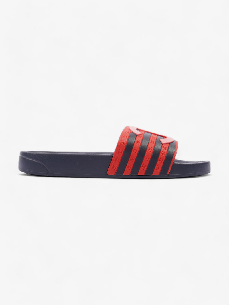  CC Flat Slides Red / Pink / Blue Rubber EU 36 UK 3