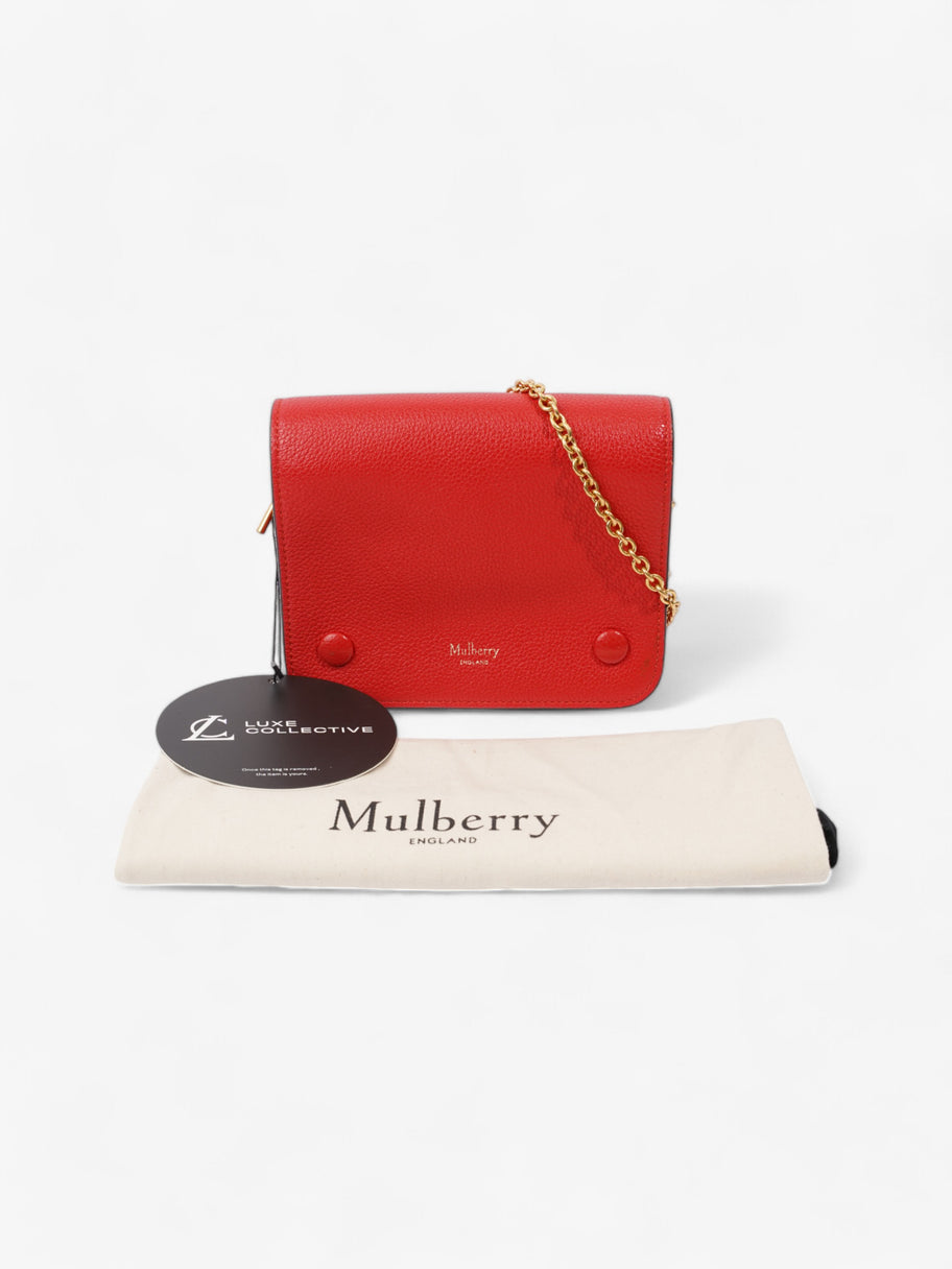 Mulberry Clifton with Chain Red Grained Leather Small Image 12