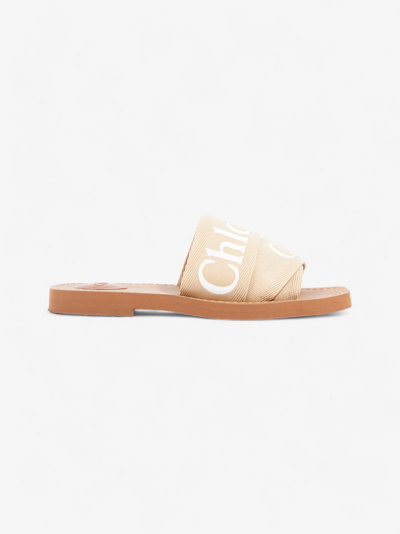  Chloe Woody Slides Soft Tan Canvas EU 36 UK 3