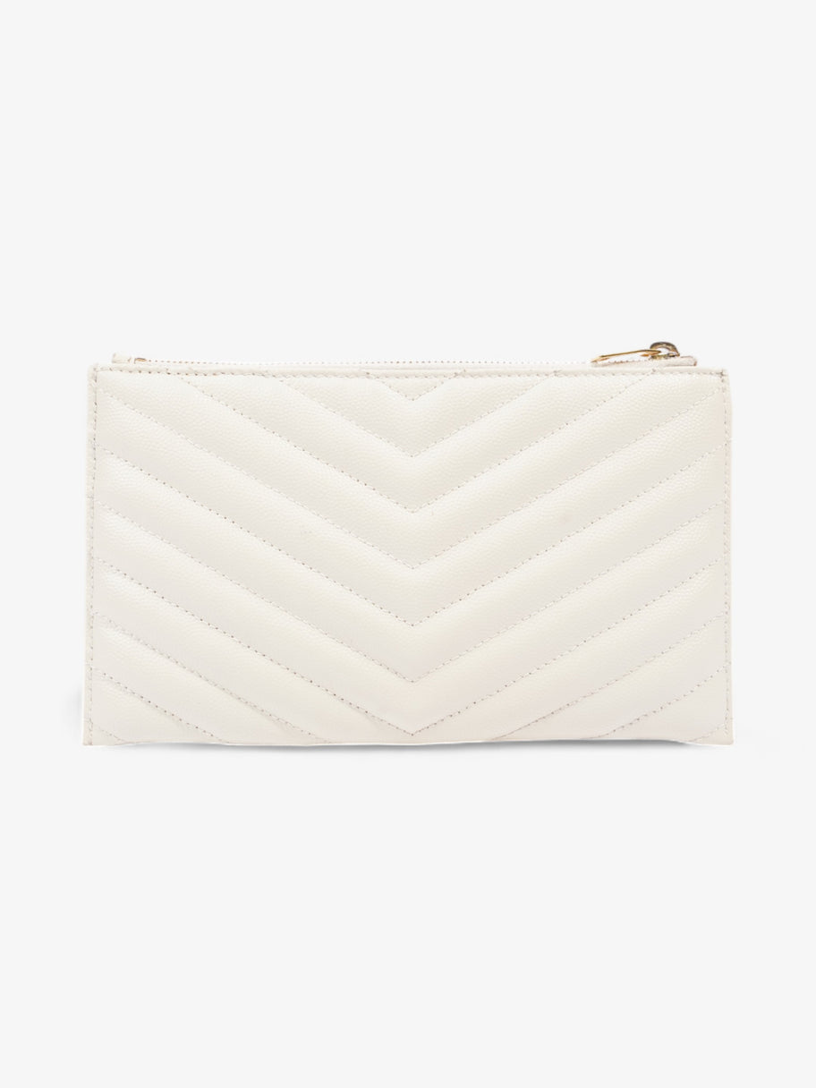 Saint Laurent Cassandra Pouch Cream Matelasse Leather Small Image 2