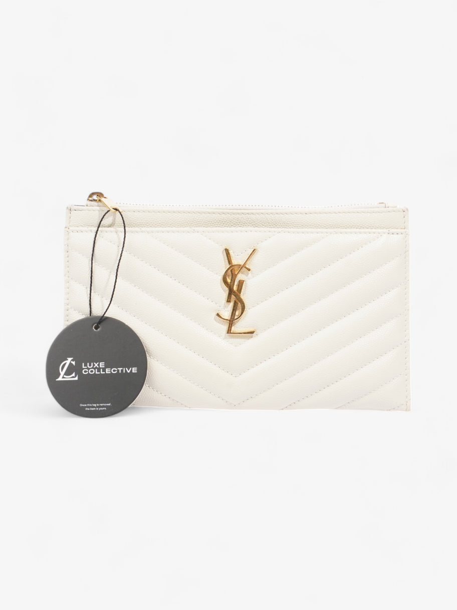 Saint Laurent Cassandra Pouch Cream Matelasse Leather Small Image 6