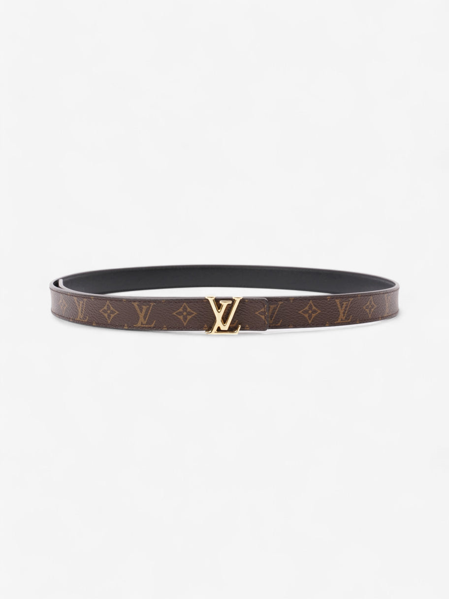 Louis Vuitton LV Initiales Reversible Belt Monogram / Black / Gold Canvas 85cm / 34