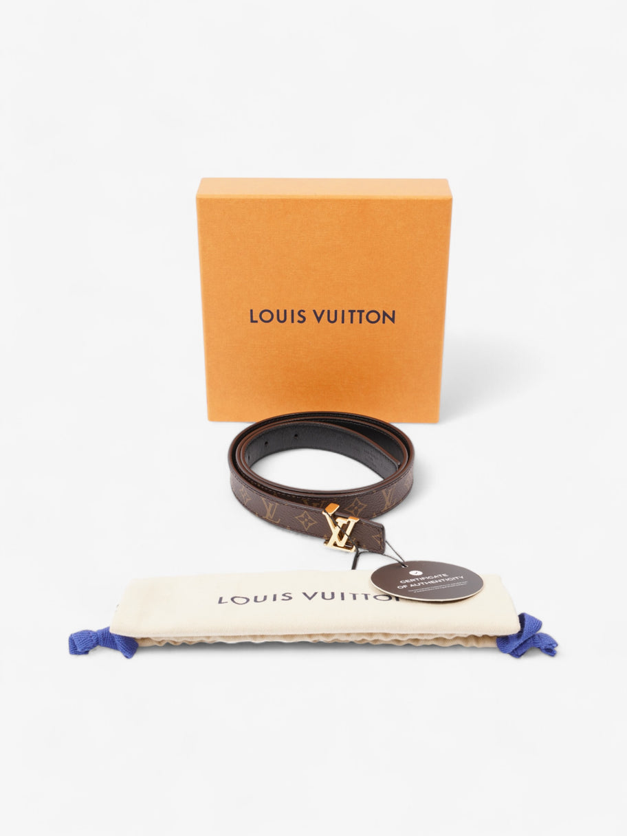 Louis Vuitton LV Initiales Reversible Belt Monogram / Black / Gold Canvas 85cm / 34