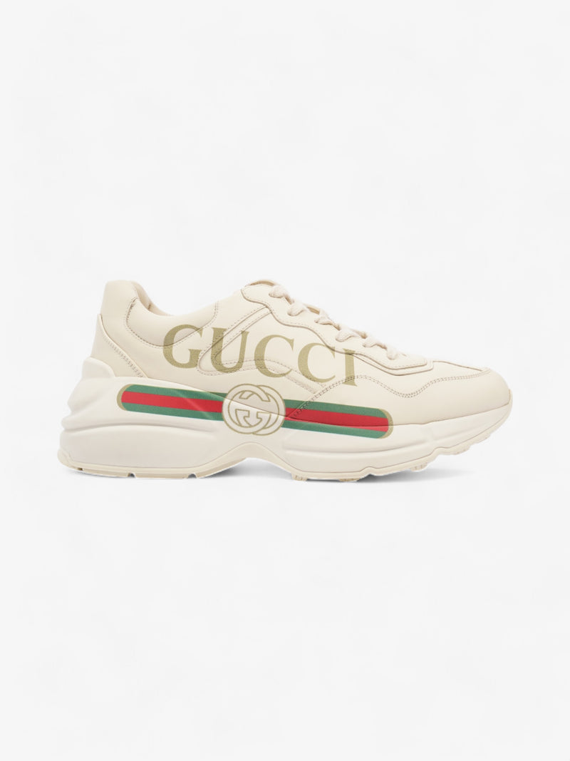  Gucci Rhyton Sneaker Ivory Leather EU 40 UK 7