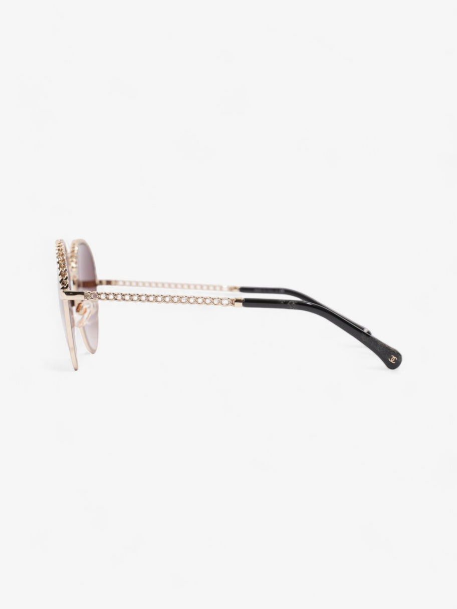 Chanel Pantos Sunglasses Gold / Brown / Black Base Metal 135mm Image 2