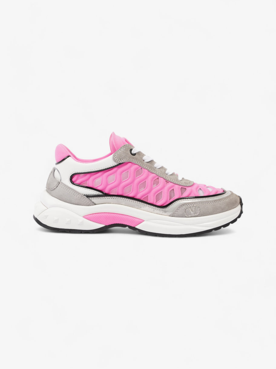 Valentino V Logo Sneakers Pink / Grey / White Neoprene EU 36 UK 3 Image 1