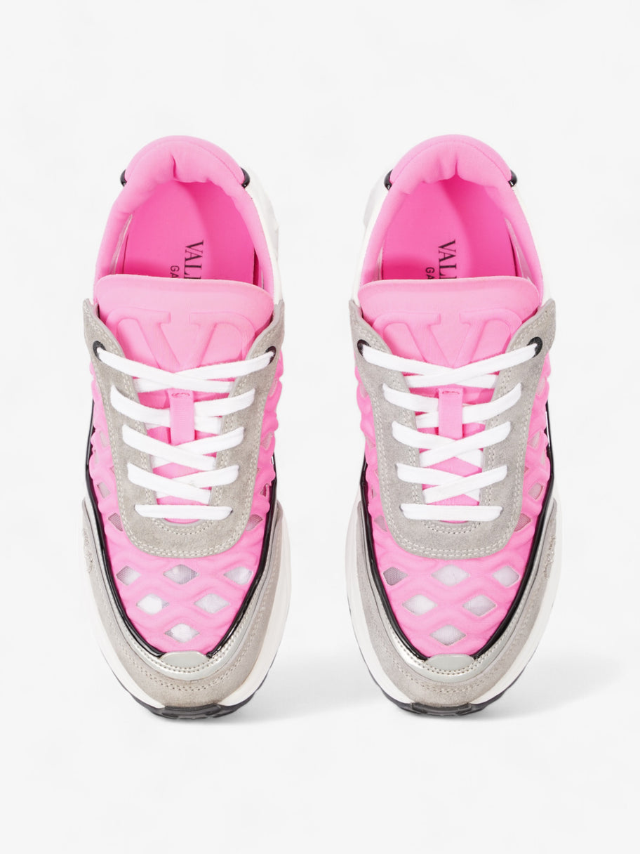 Valentino V Logo Sneakers Pink / Grey / White Neoprene EU 36 UK 3 Image 8