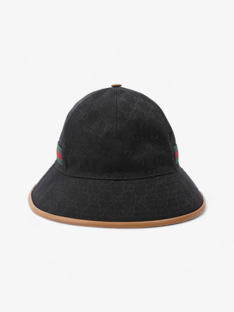  Gucci GG Sport Bucket Hat Black Canvas M