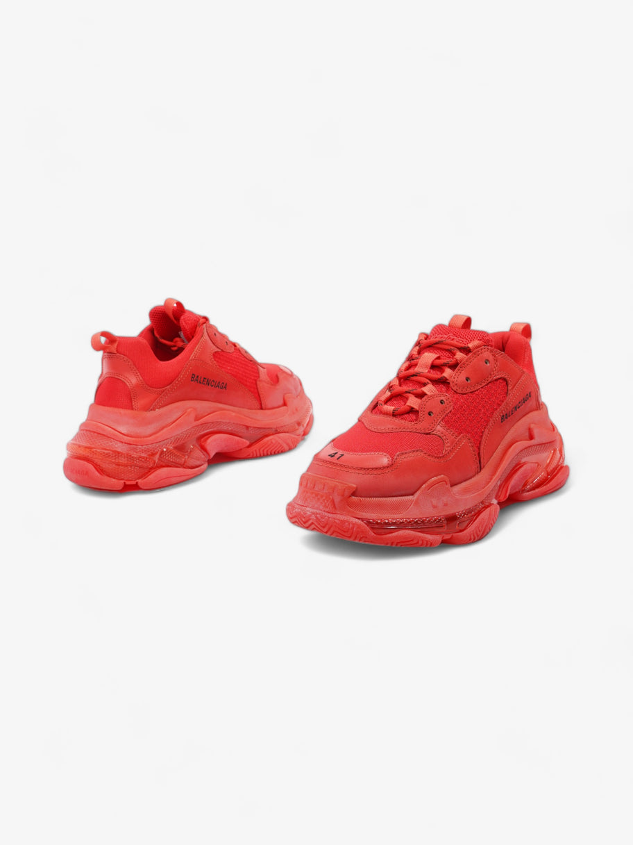 Balenciaga Triple S Clear Sole Red Mesh EU 41 UK 7 Image 9