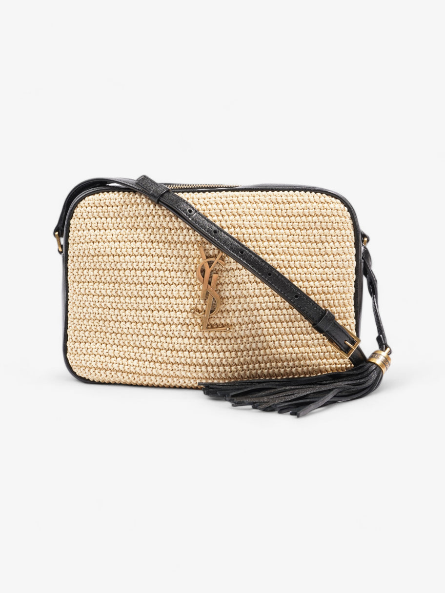 Saint Laurent Lou Camera Natural / Black Raffia Image 1