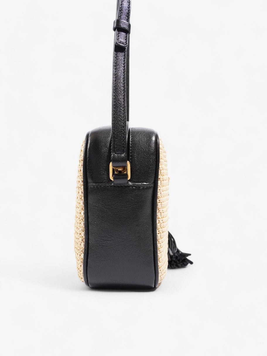 Saint Laurent Lou Camera Natural / Black Raffia Image 5