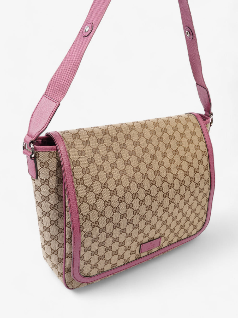 Gucci Changing Bag GG Supreme / Pink Canvas Image 7