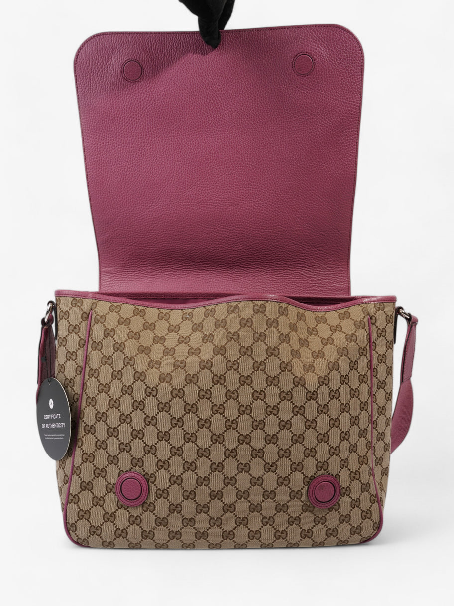 Gucci Changing Bag GG Supreme / Pink Canvas Image 8