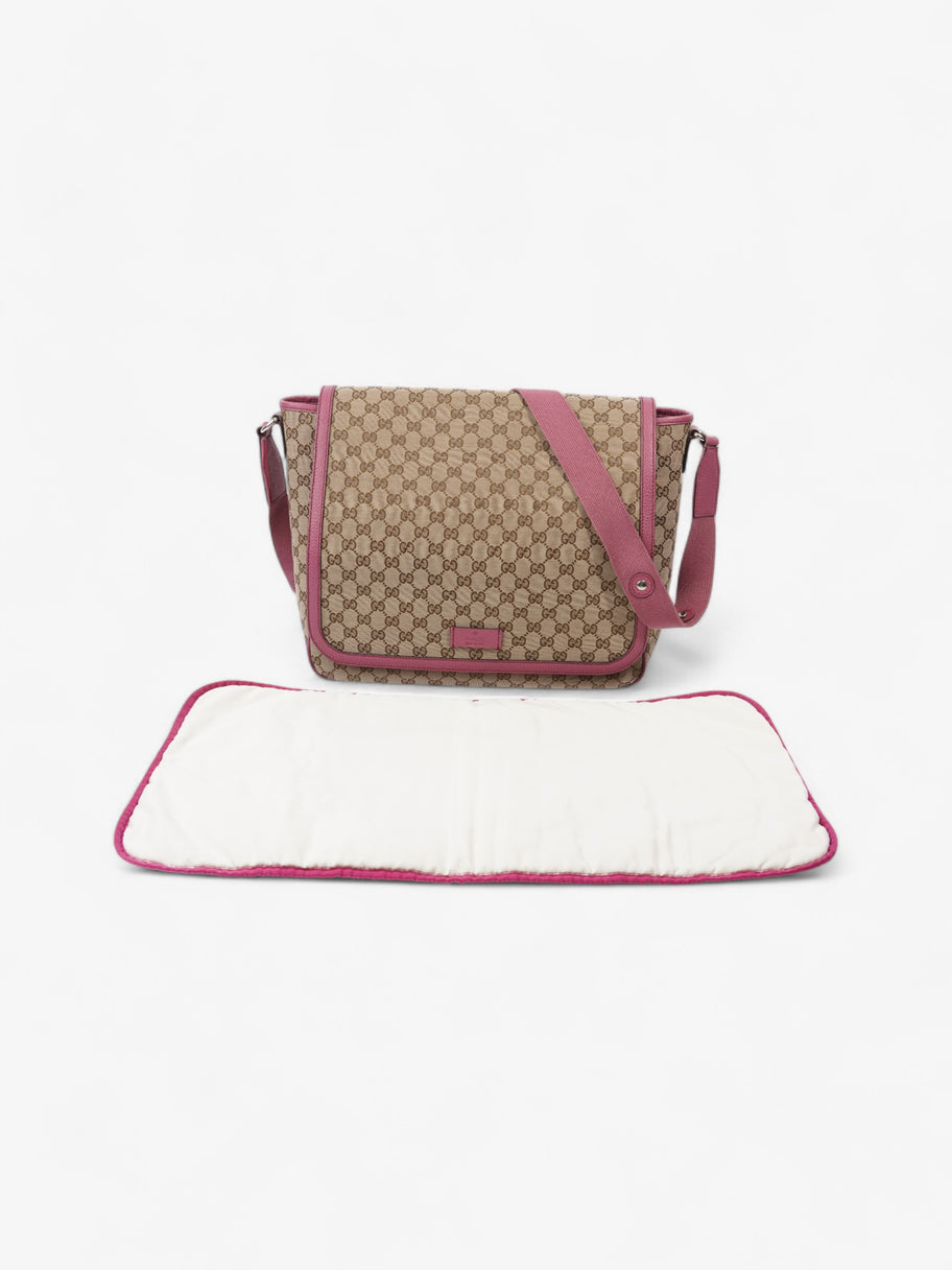 Gucci Changing Bag GG Supreme / Pink Canvas Image 10