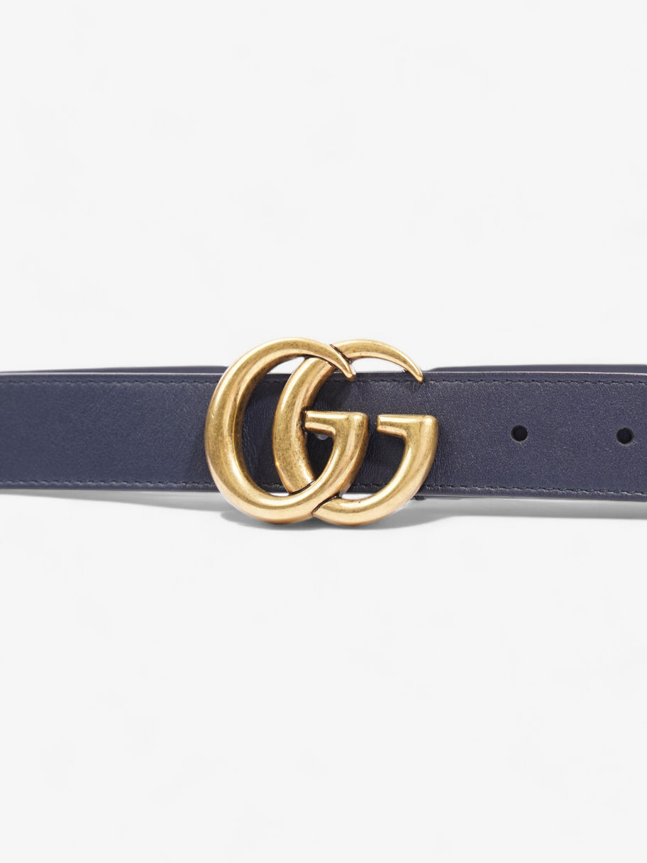 Gucci GG Marmont Belt Navy Leather 100cm 40