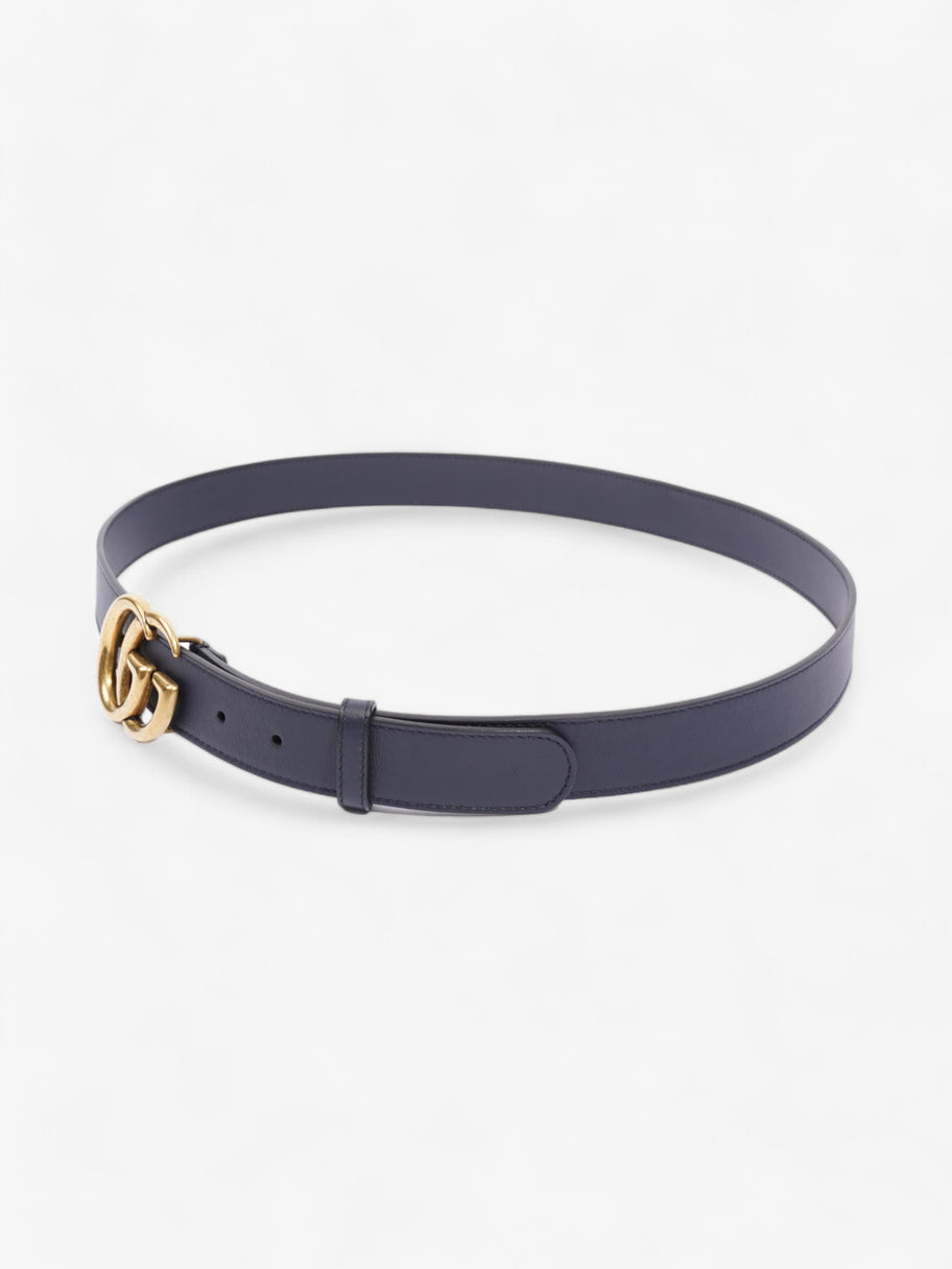 Gucci GG Marmont Belt Navy Leather 100cm 40