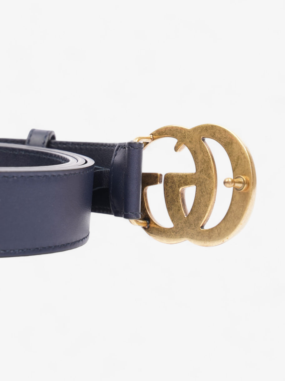 Gucci GG Marmont Belt Navy Leather 100cm 40