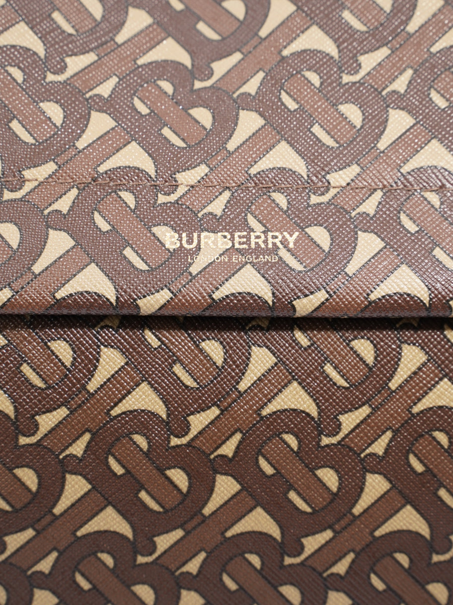 Burberry TB Monogram Belt Bag Brown / White Coated Canvas XL Image 3